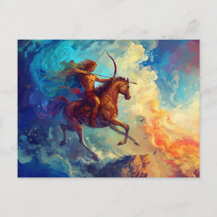 Cartão Postal Ilustração do Signo Zodiacal Sagitário