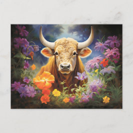 Cartão Postal Ilustração do símbolo Taurus Zodiac