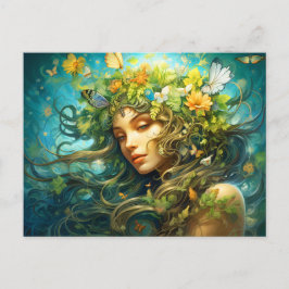 Cartão Postal Ilustração do Símbolo Virgo Zodiac