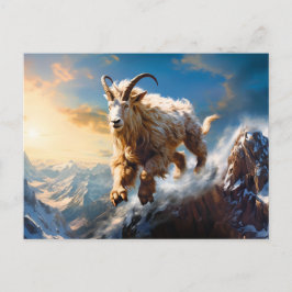 Cartão Postal Ilustração do Símbolo Zodíaco Capricórnio