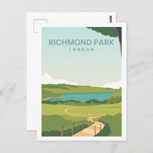 Cartão Postal Ilustração do Viagem da Inglaterra do Richmond Par