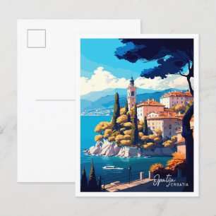 Cartão Postal Ilustração do Viagem da Opatija Croácia
