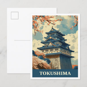 Cartão Postal Ilustração do Viagem de Arte da Pintura do Japão e