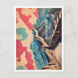Cartão Postal Ilustração do Viagem de Pop de Arte da China na Pa