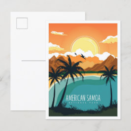 Cartão Postal Ilustração do Viagem do Parque Nacional Samoa Amer