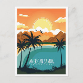 Cartão Postal Ilustração do Viagem do Parque Nacional Samoa Amer