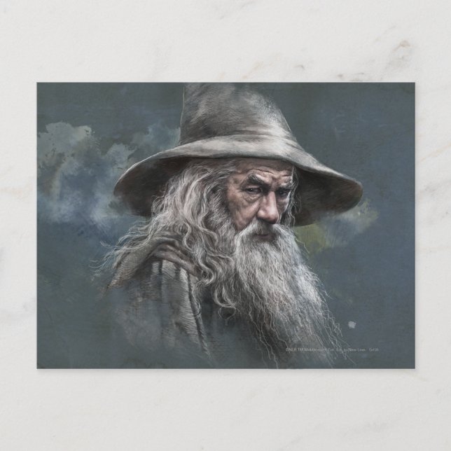 Cartão Postal Ilustração Gandalf (Frente)