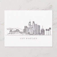 Ilustração Minimalista da Silhueta de Los Angeles