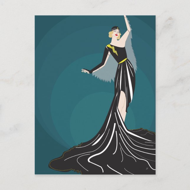 Cartão Postal Ilustração modelo da década de 1920 (Frente)