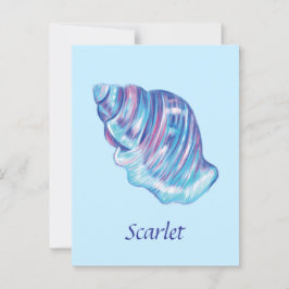 Cartão Postal Ilustração personalizada da solha do oceano arco-í