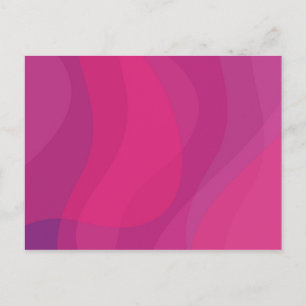 Cartão Postal Ilustração rosa, moderna, legal, moderna, de ond