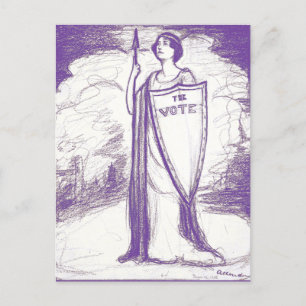Cartão Postal Ilustração Suffragette de Nina Allender