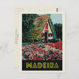 Cartão Postal Ilustração típica da Madeira em Portugal