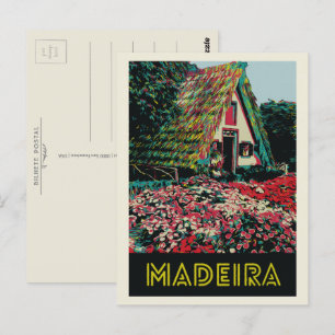 Cartão Postal Ilustração típica da Madeira em Portugal