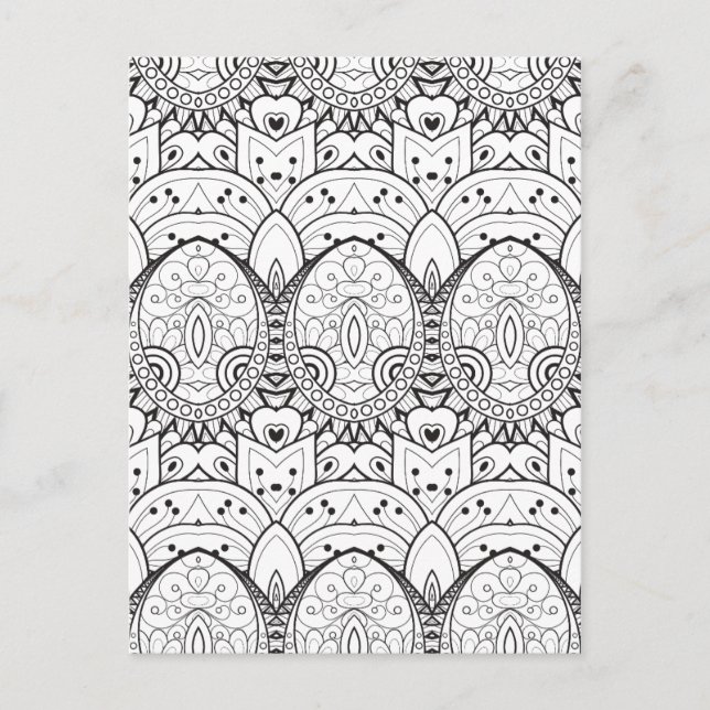 Cartão Postal Ilustração Tribal Inspirada (Frente)