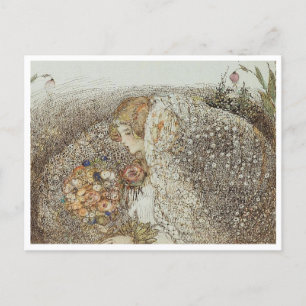 Cartão Postal Ilustração Vintage Annie French "A Noiva" 