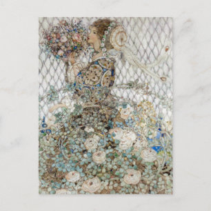 Cartão Postal Ilustração Vintage Annie French "A Rosa" 