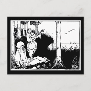Cartão postal - Ilustração Vintage - Aubrey Beards