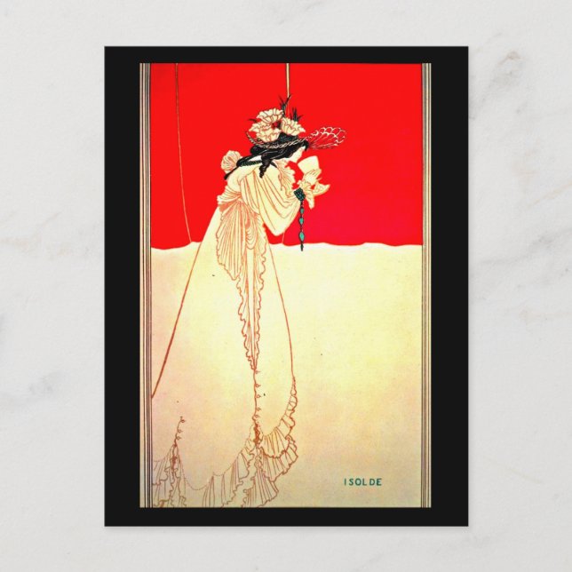 Cartão postal - Ilustração Vintage - Aubrey Beards (Frente)