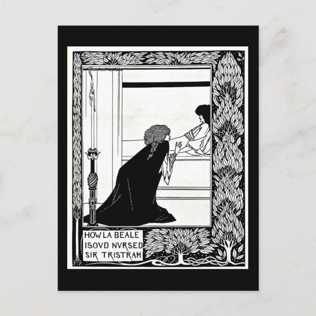 Cartão Postal-Ilustração Vintage-Aubrey Beardsley  (Frente)