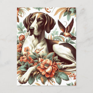 Cartão Postal Ilustração Vintage Braque Français