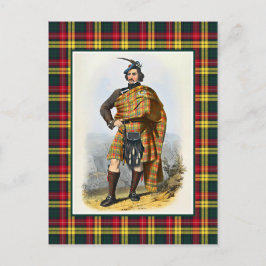 Cartão Postal Ilustração Vintage da Família Buchanan Moldura Tar
