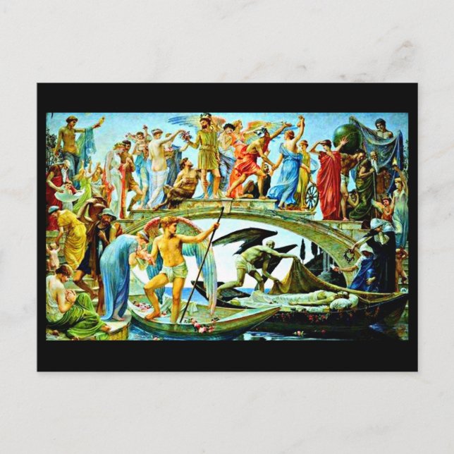 Cartão postal - Ilustração Vintage - Walter Crane  (Frente)