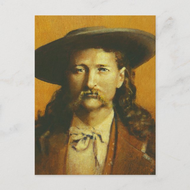 Cartão Postal Ilustração Wild Bill Hickok (Frente)