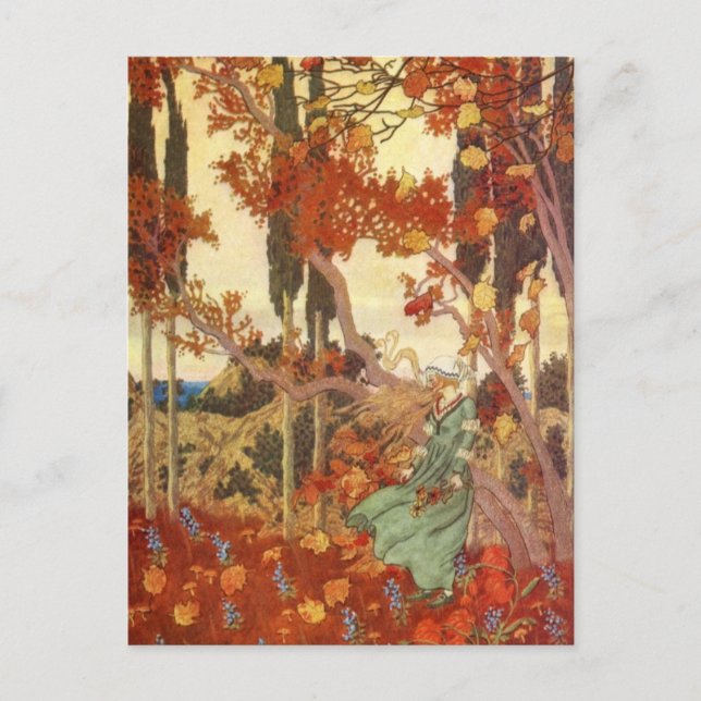 Cartão Postal Ilustrações da Natureza e Mitos de Walker (Frente)