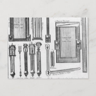 Cartão Postal Ilustrações de barômetros e aparência