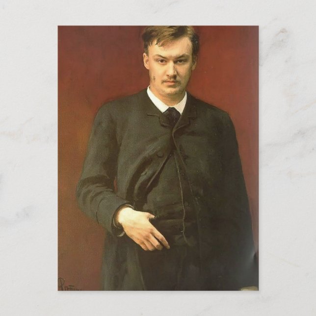 Cartão Postal Ilya Repin- Retrato do compositor Alexander (Frente)