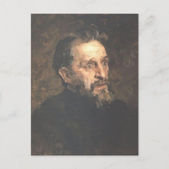 Cartão Postal Ilya Repin- Retrato do pintor Grigory Myasoyedov (Frente)