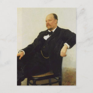 Cartão Postal Ilya Repin-Retrit do compositor Anatoly Lyadov