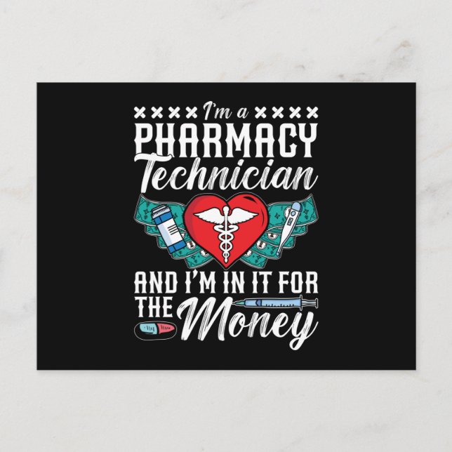 Cartão Postal I'm A Pharmacy Technician Medicine Tech Pharmacist (Frente)