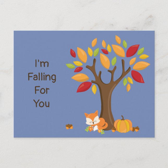 Cartão Postal I'm Falling For You Autumn Tree (Frente)