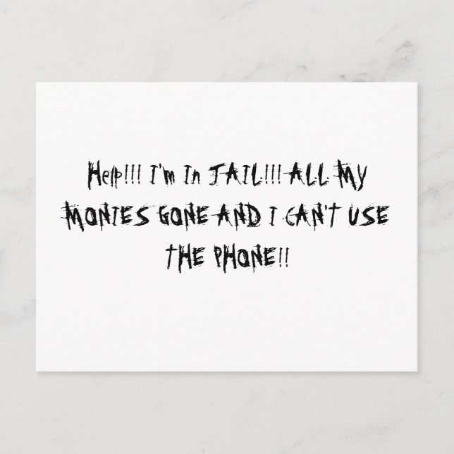 Cartão Postal Im Na Cadeia J/K (Frente)