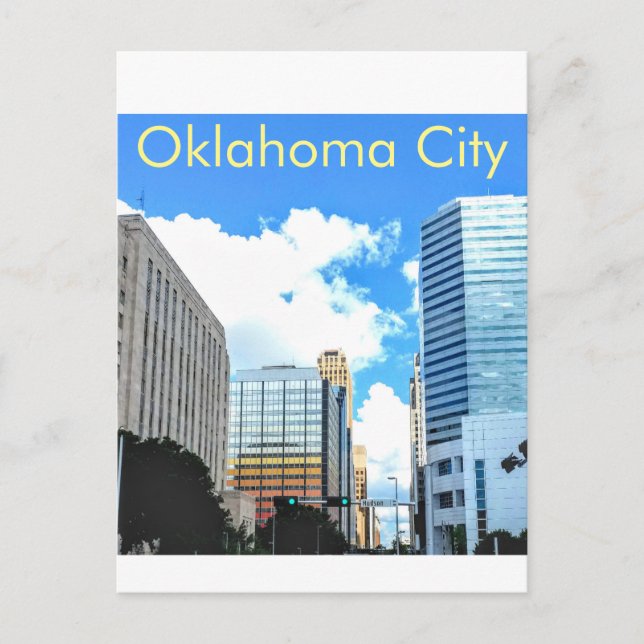 Cartão Postal imã da cidade de Oklahoma (Frente)