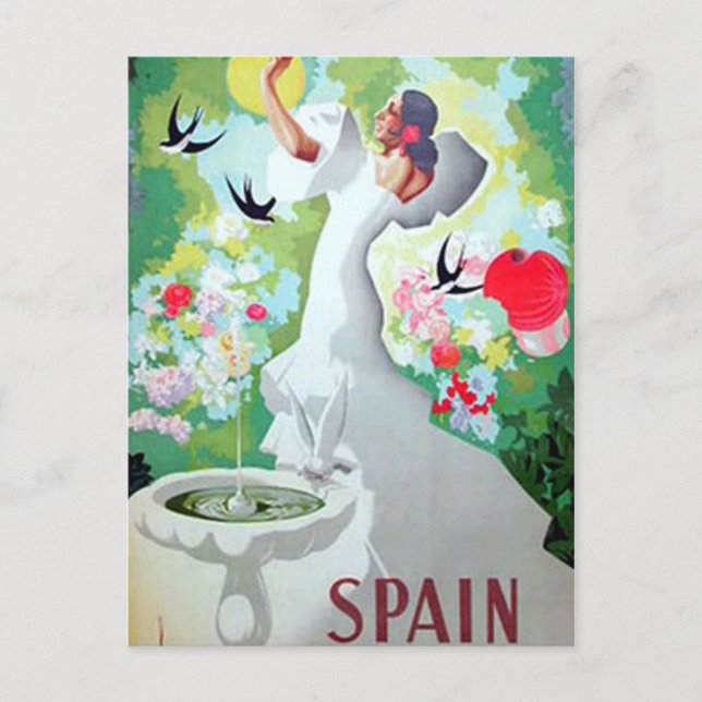 Cartão Postal Imagem Antiga da Espanha (Frente)