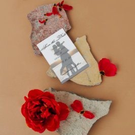 Cartão Postal Imagem caligráfica romântica elegante Salva a Data