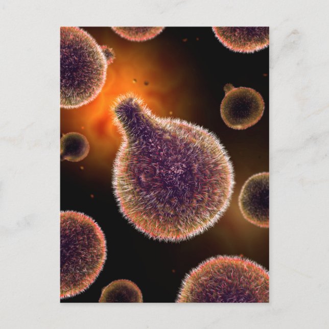 Cartão Postal Imagem Conceitual Do Plasmodium Causando Malária 4 (Frente)