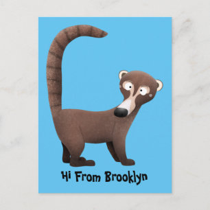 Cartão Postal Imagem curiosa e engraçada de desenho animado de c