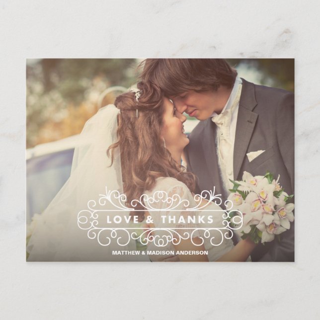 CARTÃO POSTAL IMAGEM DE AMOR E OBRIGADOS | OBRIGADO POR POSTAR C (Frente)