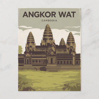 Cartão Postal Imagem de Angkor Wat Cambodja