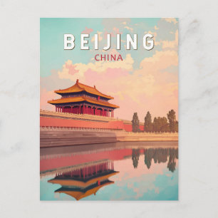 Cartão Postal Imagem de Beijing China - Viagem Art Vintage