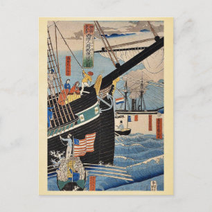 Cartão Postal Imagem de comerciantes ocidentais por Utagawa, Sad