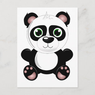 Cartão Postal Imagem de desenho animado de uma panda de bebê bon