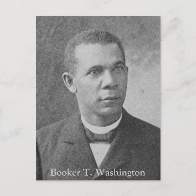 Cartão Postal Imagem de História Negra do Booker T. Washington (Frente)