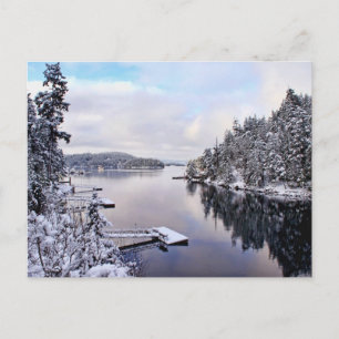 Cartão Postal Imagem de inverno da neve