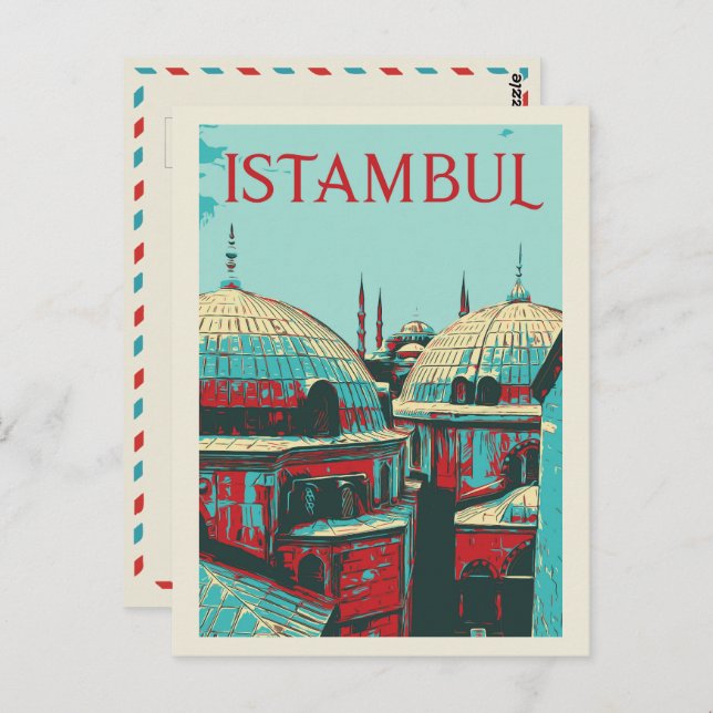 Cartão Postal Imagem de Istambul Hagia Sophia Cartão-postal Turq (Frente/Verso)