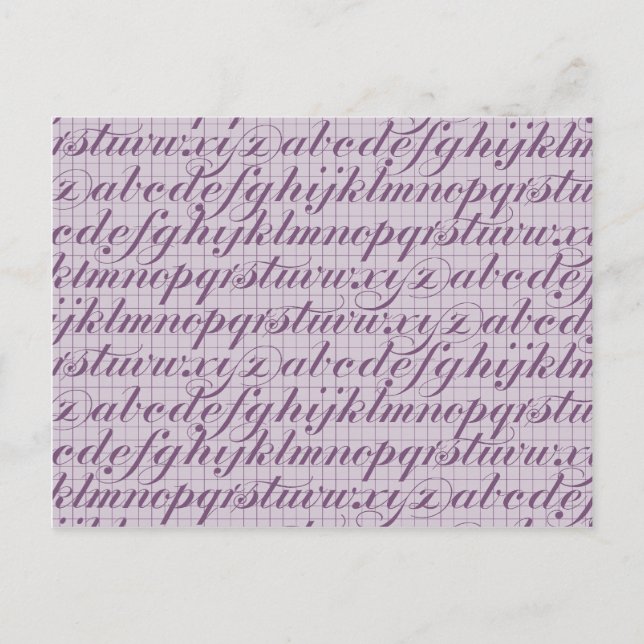 Cartão Postal Imagem de Letras de Escuro Elegante (Frente)